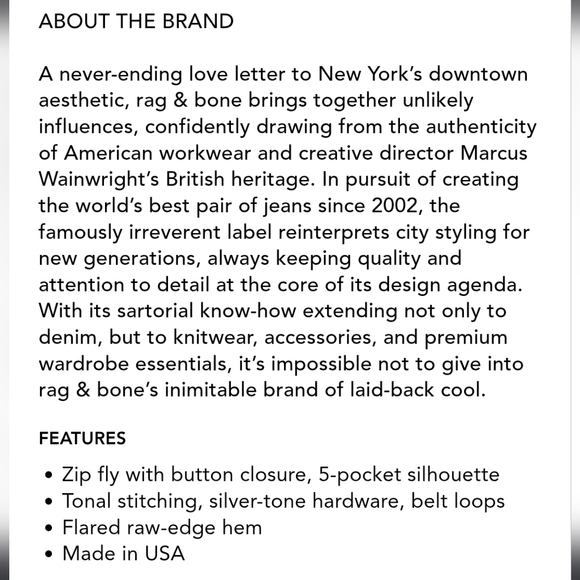 Rag & Bone "Nina High Rise Ankle Flare" Cropped Jeans White | Women's Size 23 - Picture 14 of 15